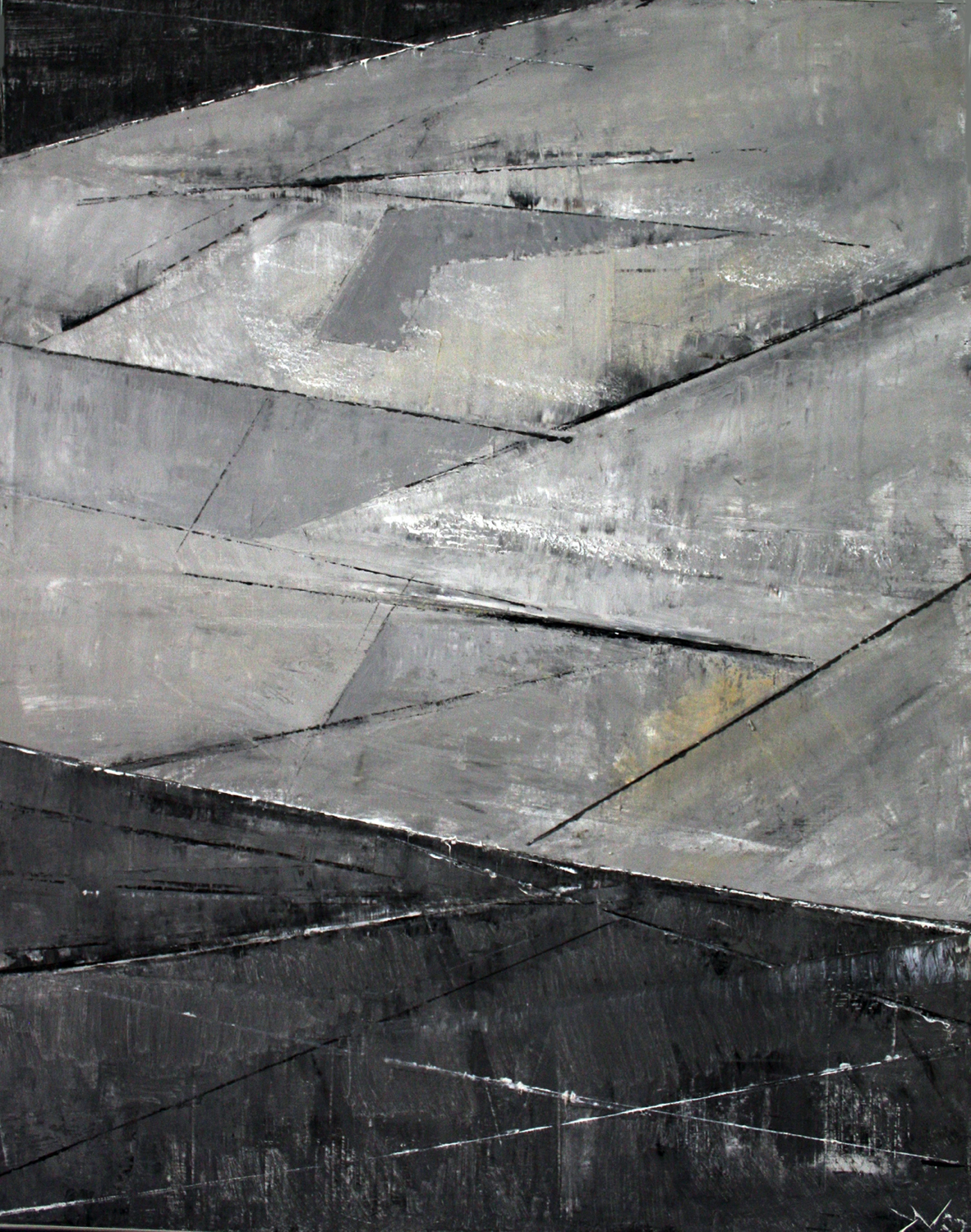 Snerpend zand (1981) olieverf op linnen 100 x 80 cm